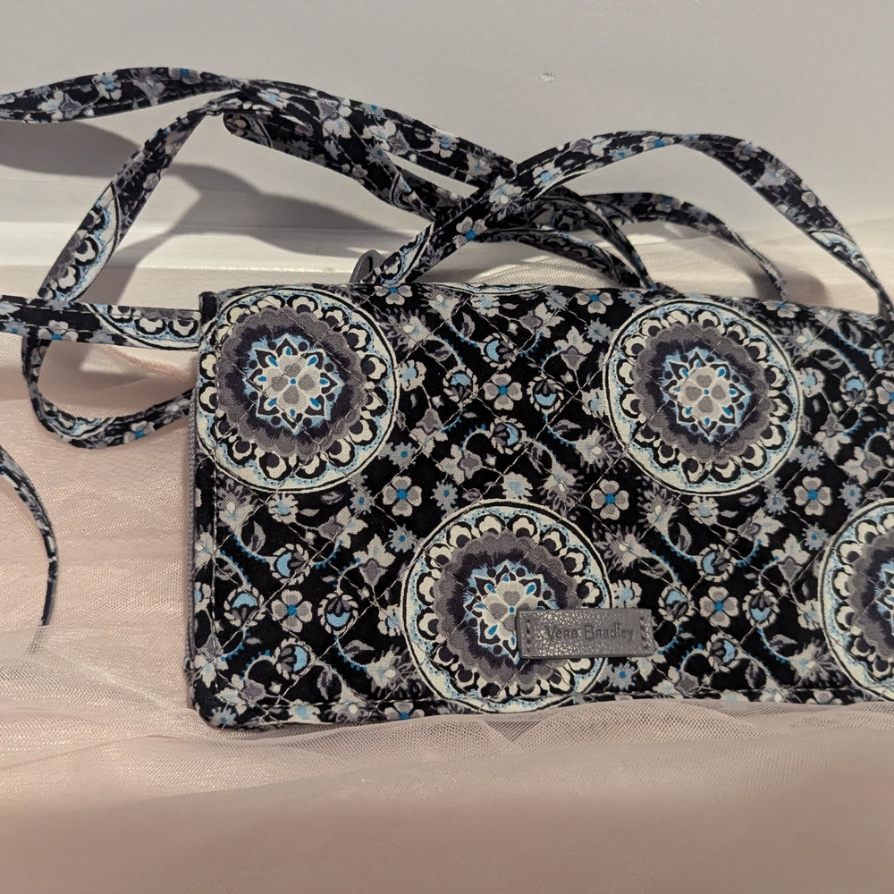 Vera Bradley Black and Blue Patterned Women's Bag